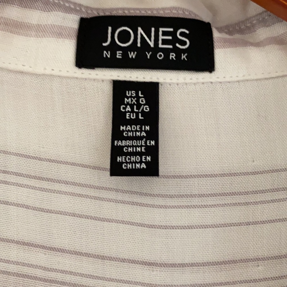 Jones New York Crossover Back Tunic Stonestripe - Picture 5 of 11